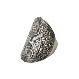 Mandala Bali Ring Sterling Silver