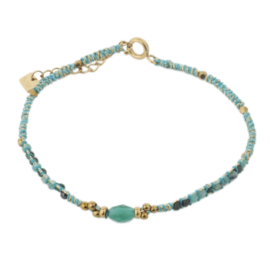 Beads & Cord Armband Groen