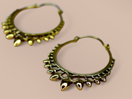Maya Gypsy Hoops Brass