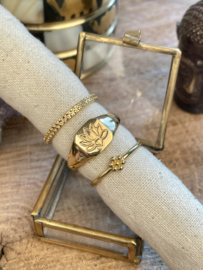 Tiny Flower Ring Gold Vermeil