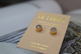 Rose Quartz Studs Gold Vermeil