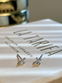 Cross Studs Sterling Silver