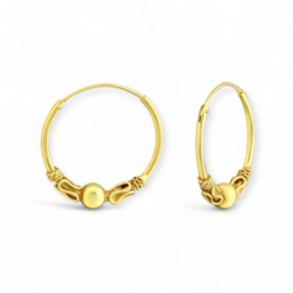 Bali Hoops 18 mm Gold Vermeil