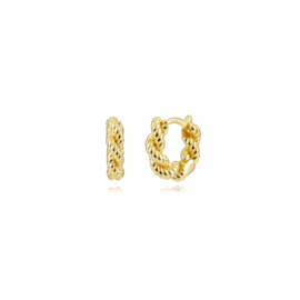 Braided Hoops 10 mm - Gold Vermeil