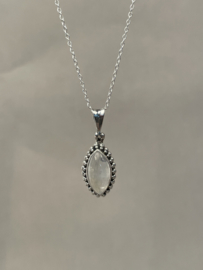 Marquise Moonstone Pendant Sterling Silver