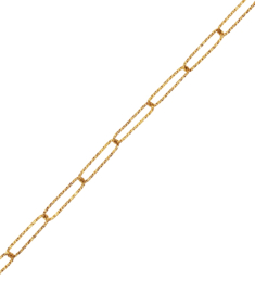 Chunky Facet Plain Stainless Steel Necklace Gold