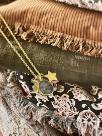 Cosmos Labradoriet Ketting - Gold Vermeil
