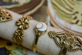 Shiva Eye Shell Ring - Brass