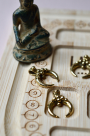 Crescent Moon Pendant Brass