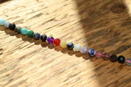 Mix Edelsteen Facet 6 mm Kralen