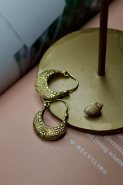 Chunky Boho Hoops Brass