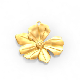 Grote Bloem Bedel RVS Gold Plated