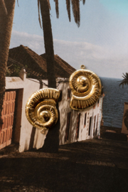 Ammoniet Schelp Bedel - Stainless Steel Goud