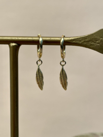 Pankh Feather Oorbellen - Gold Vermeil
