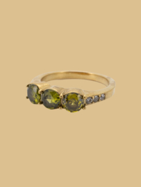 Ronde Stenen Vintage Groen Ring - ATLITW