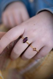 Peach Moonstone 4 Stones Ring Gold Vermeil / Muja Juma