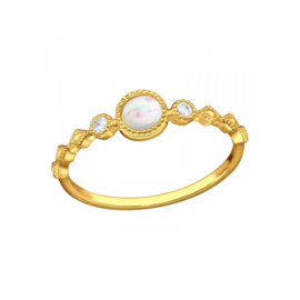 3-Stone Ring Gold Vermeil