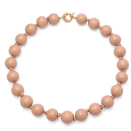 Beige Resin Beads Necklace