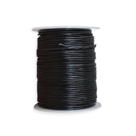 Rond Leer 1 mm Zwart (per mtr)