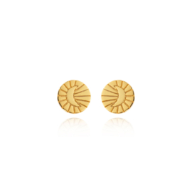 Maan Oorknopjes - Gold Vermeil