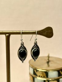 Black Onyx Boho Earrings Sterling Silver Oorbellen