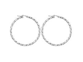 Kala Twist Hoops - Stainless Steel Zilver