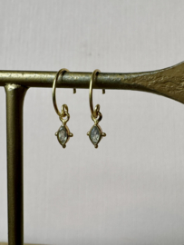 Labradorite and Dots Earrings Gold Vermeil/ Muja Juma