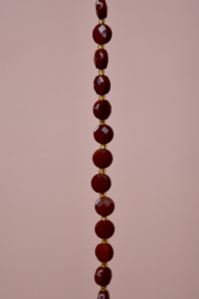 Rode Jaspis Facet Coin Kralen (10 pcs)