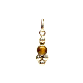 Tiger Eye Dots Sterling Silver Pendant