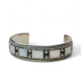 Mother of Pearl Bangle Sterling Silver