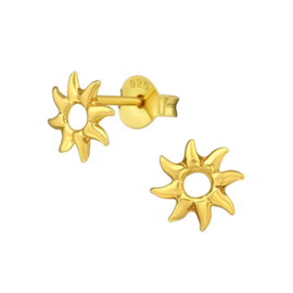 Sun Studs Gold Vermeil Oorstekers