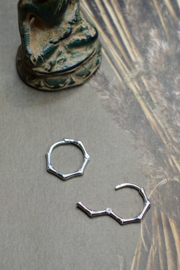 Bamboo Hoops Sterling Silver