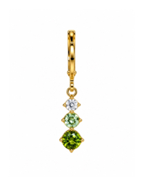 Green Ombre Drop Oorbel  - Gold Plated