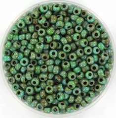 Miyuki Rocailles 3 mm Picasso Turquoise 4514