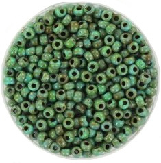 Miyuki Rocailles 3 mm Picasso Turquoise 4514