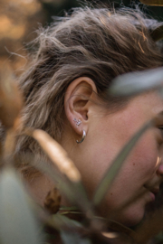 Half Hoop Studs Sterling Silver / Oorstekers