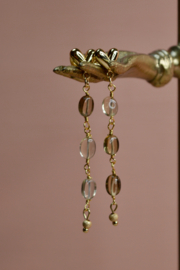 Citrien Sarita Oorstekers - Gold Plated