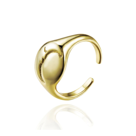 Moon Pink Ring Gold Vermeil