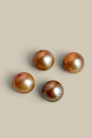 Zoetwater Parel Kralen 7 mm - Champagne (per 4 stuks)
