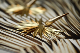 Palm Leaf Earrings Brass