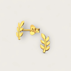 Leaf Studs Gold Vermeil