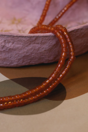 Carneool 4 x 2 mm Disk Kralen