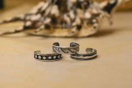 Waves Toe Ring Sterling Silver