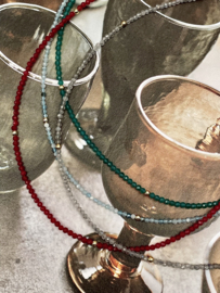 Green Onyx Necklace Gold Vermeil