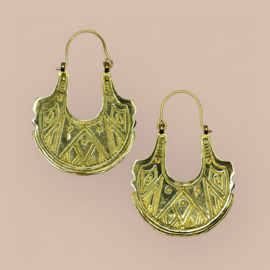 African Tribe Hoops Brass