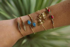 Feather Bangle Brass