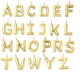 Alfabet Charm RVS Goud (Keuzemenu)