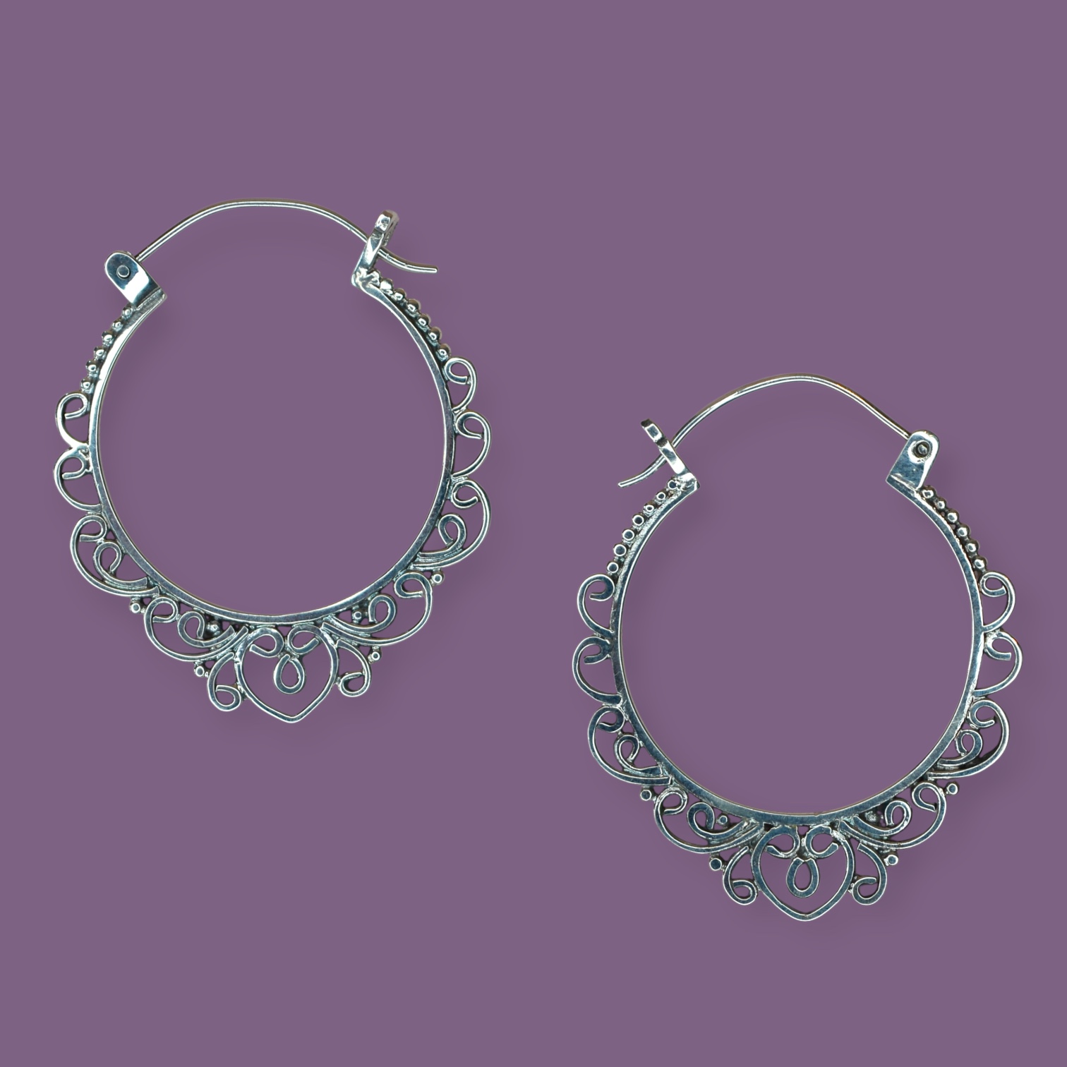 Bohemian Earrings Sterling Silver