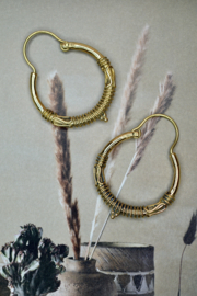 Gypsy Hoop Earrings Brass