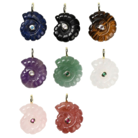 Edelsteen Schelp Hanger